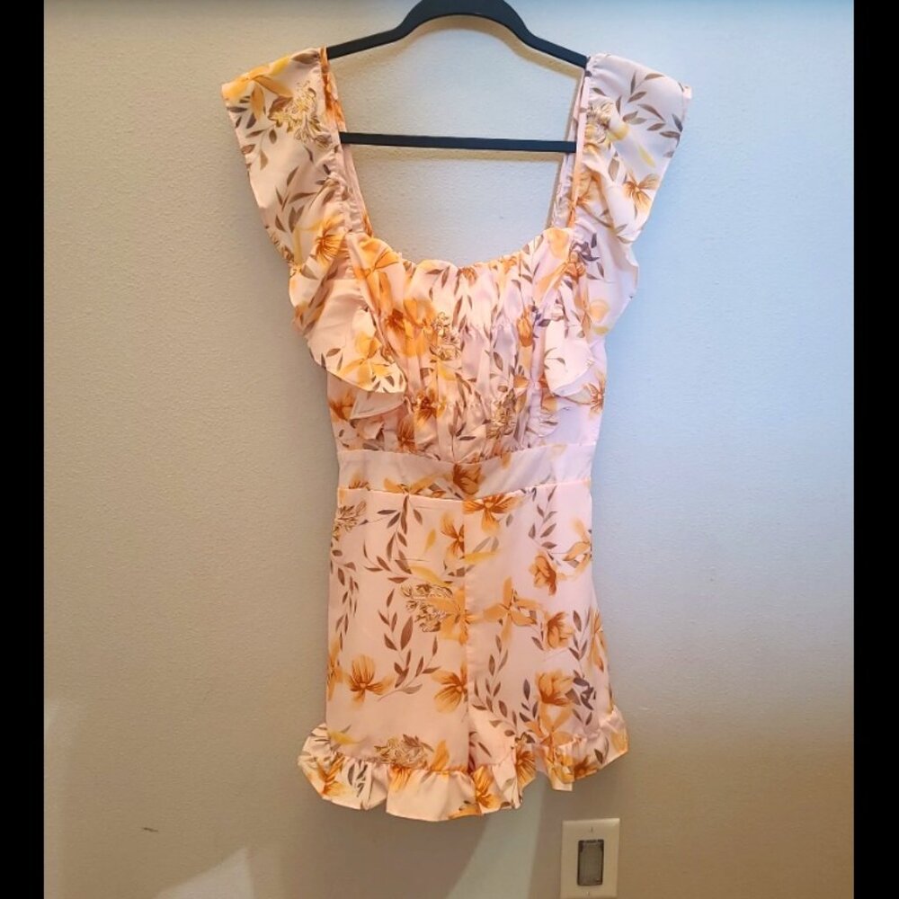 Chicways Pink Floral Romper